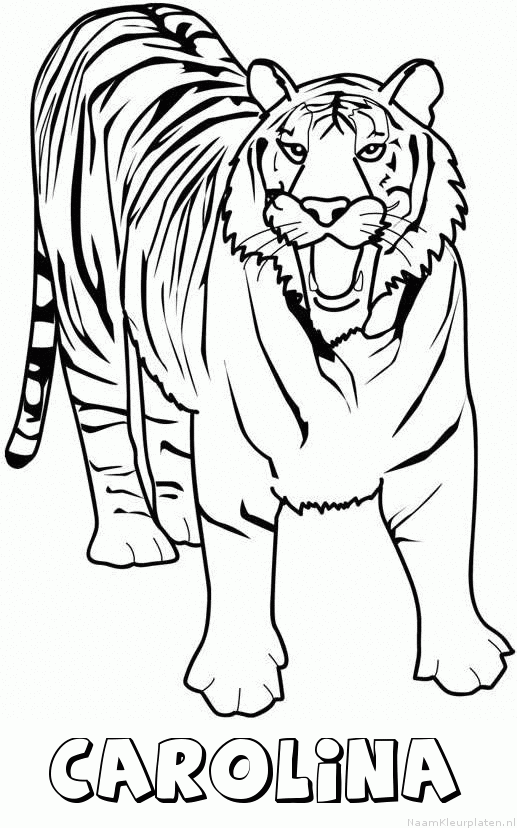 Carolina tijger 2 kleurplaat