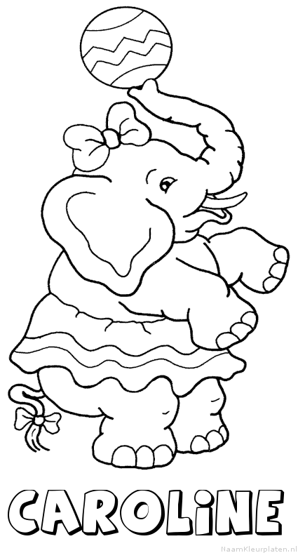 Caroline olifant kleurplaat