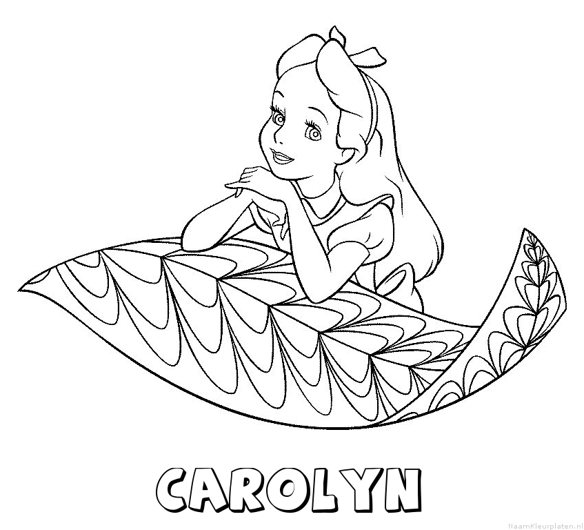 Carolyn alice in wonderland kleurplaat