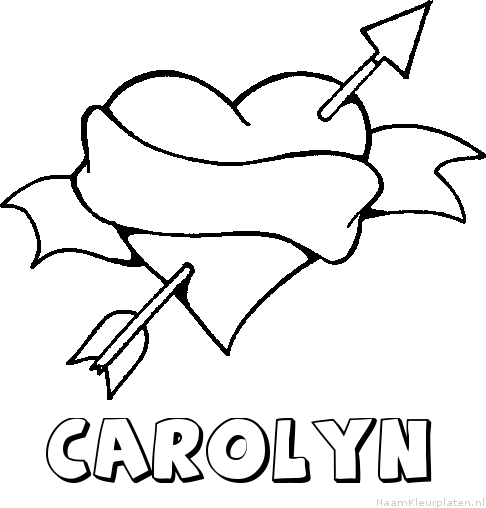 Carolyn liefde kleurplaat