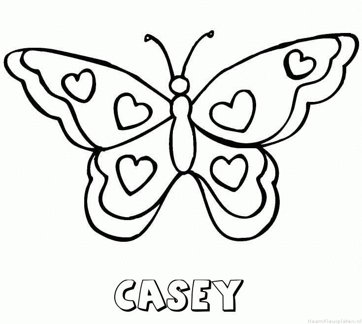 Casey vlinder hartjes