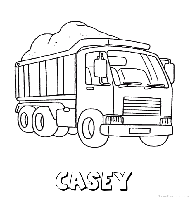 Casey vrachtwagen kleurplaat