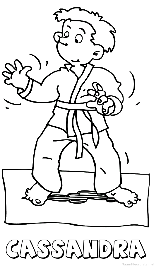 Cassandra judo kleurplaat
