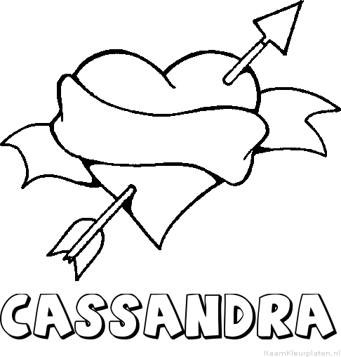 Cassandra liefde kleurplaat