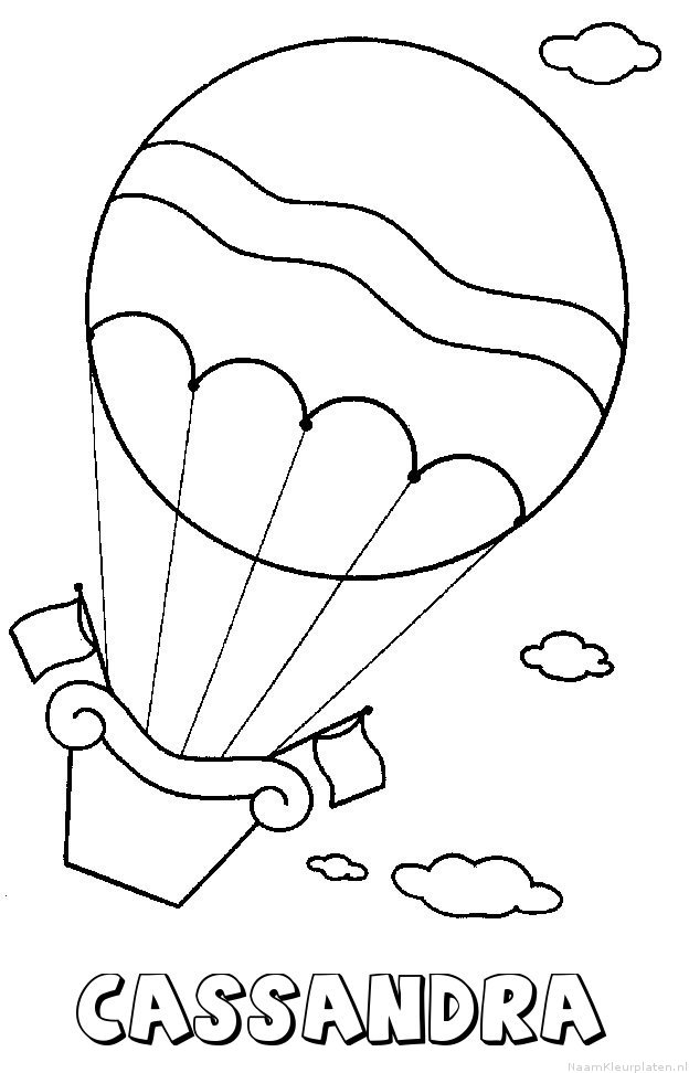 Cassandra luchtballon kleurplaat