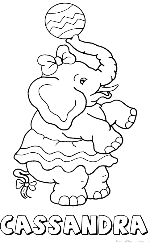 Cassandra olifant kleurplaat