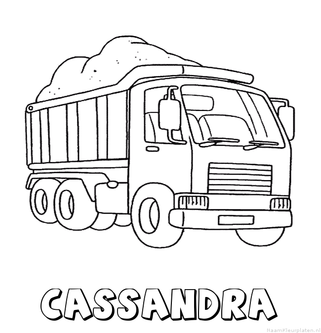 Cassandra vrachtwagen kleurplaat