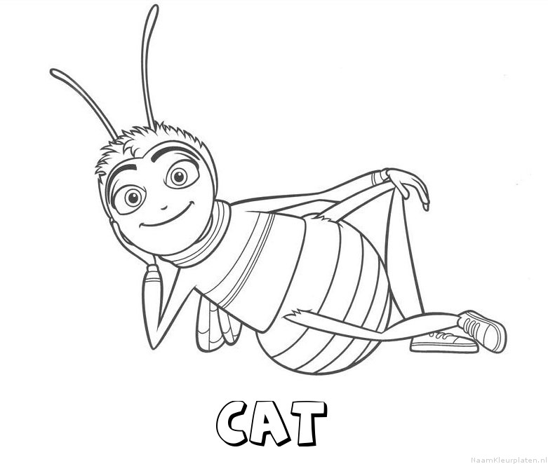 Cat bee movie kleurplaat