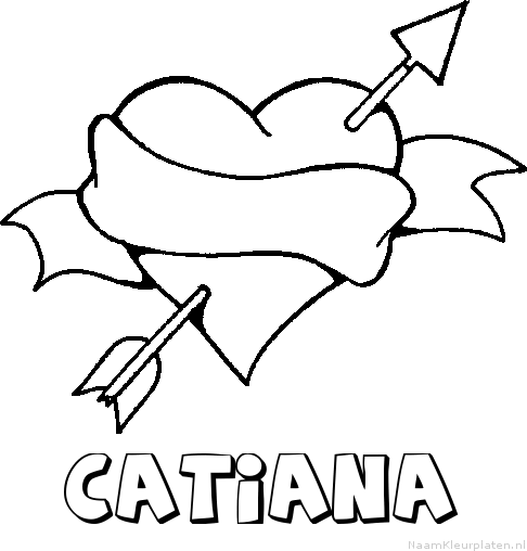 Catiana liefde kleurplaat