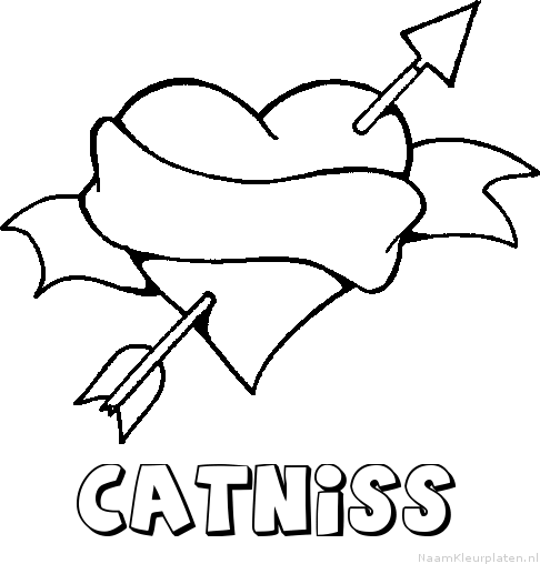 Catniss liefde kleurplaat