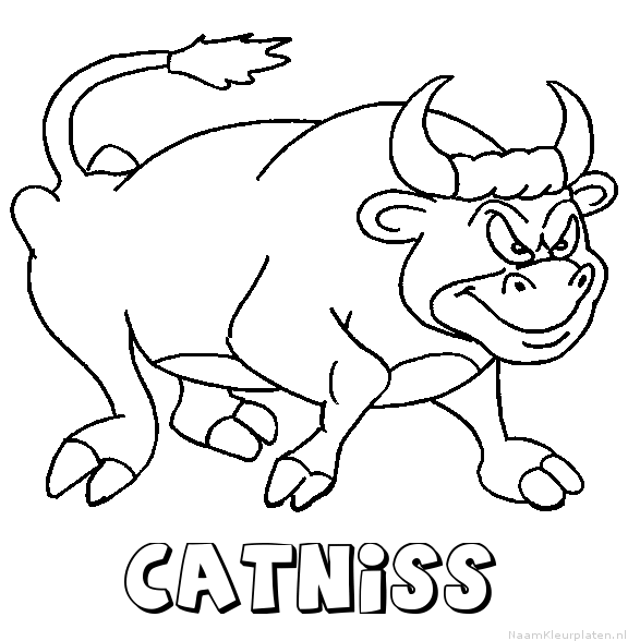Catniss stier kleurplaat
