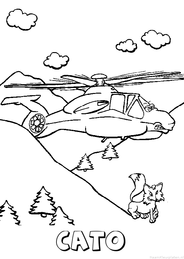Cato helikopter kleurplaat