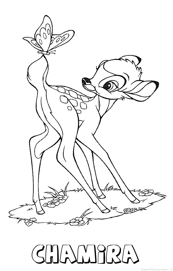 Chamira bambi kleurplaat