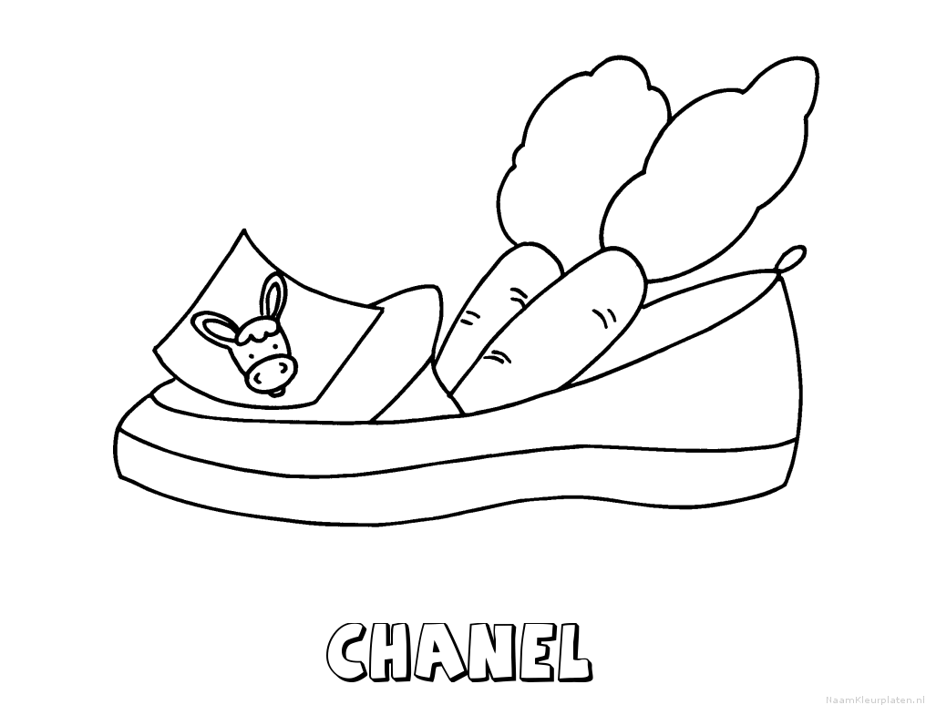 Chanel schoen zetten kleurplaat