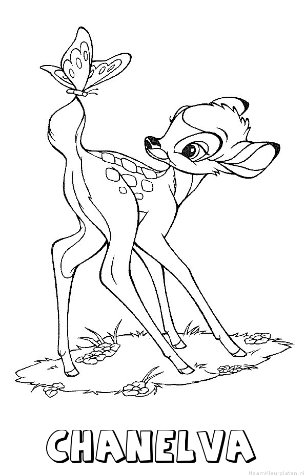 Chanelva bambi kleurplaat