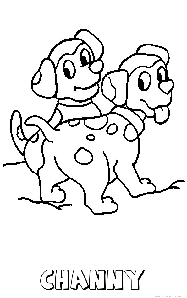 Channy hond puppies kleurplaat