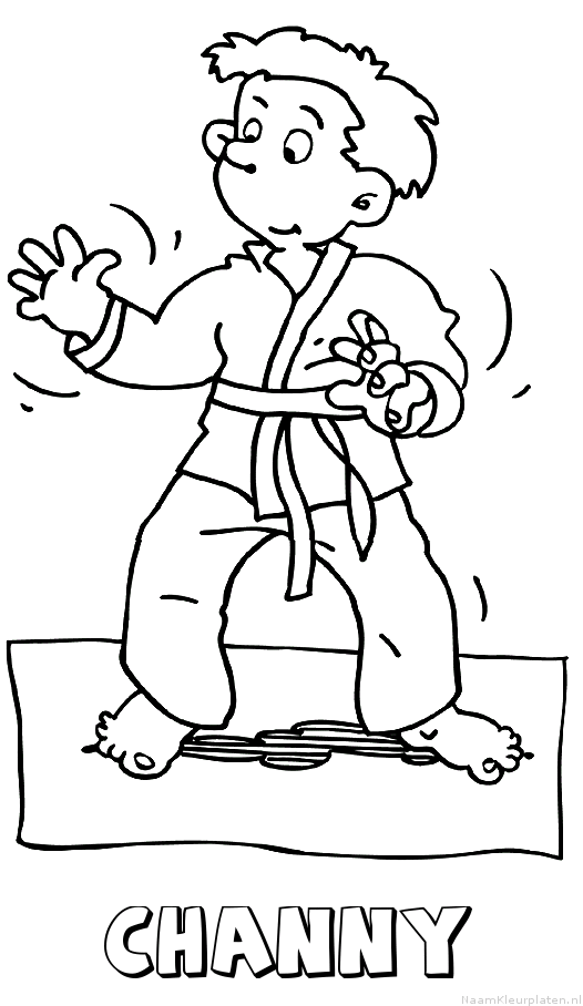 Channy judo kleurplaat
