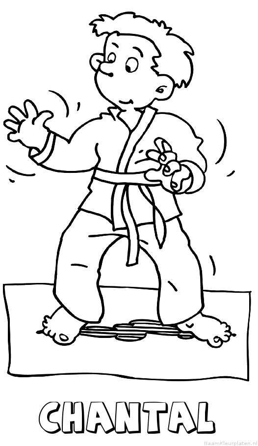 Chantal judo kleurplaat