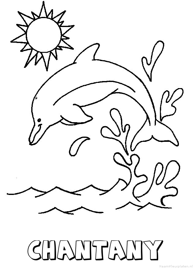 Chantany dolfijn kleurplaat