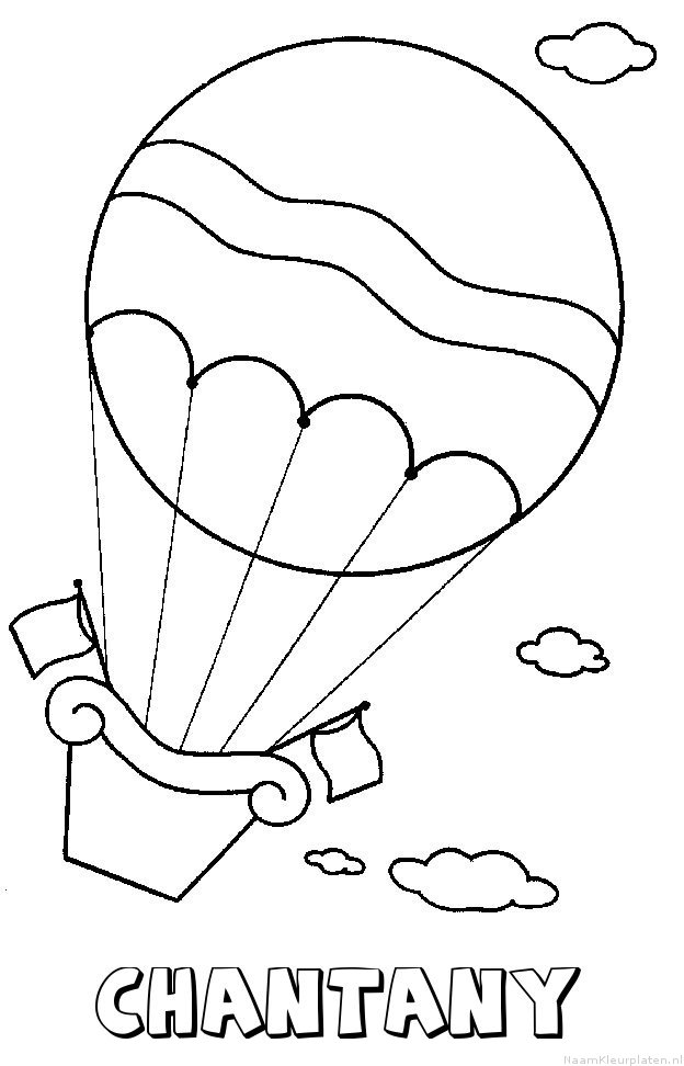 Chantany luchtballon kleurplaat