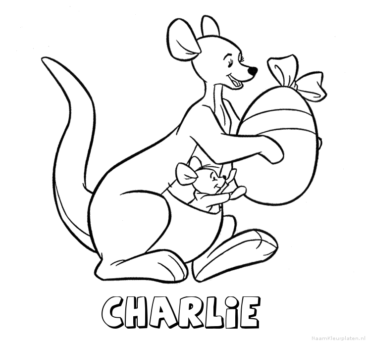Charlie kangoeroe kleurplaat