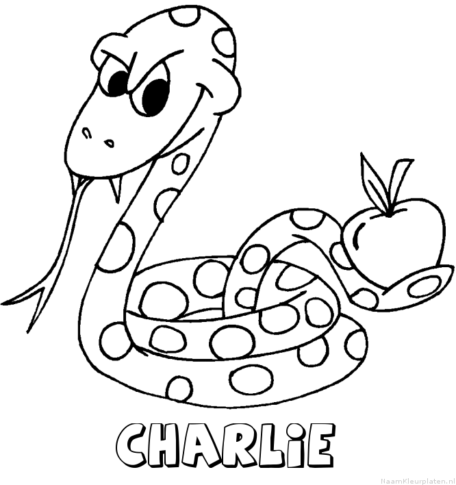 Charlie slang kleurplaat