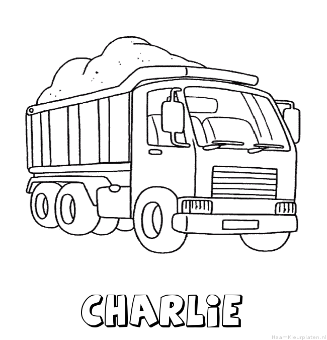 Charlie vrachtwagen kleurplaat