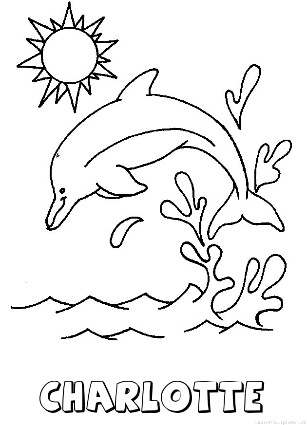 Charlotte dolfijn kleurplaat