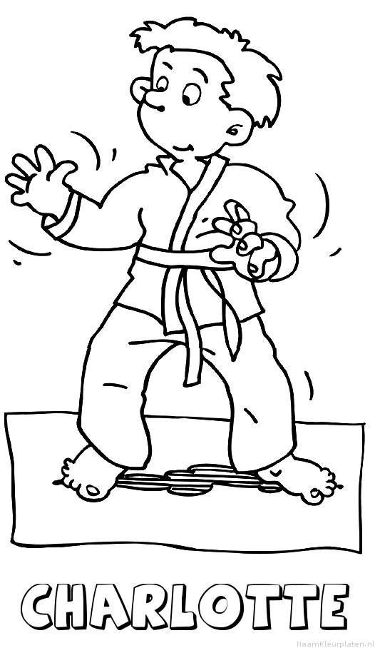 Charlotte judo kleurplaat
