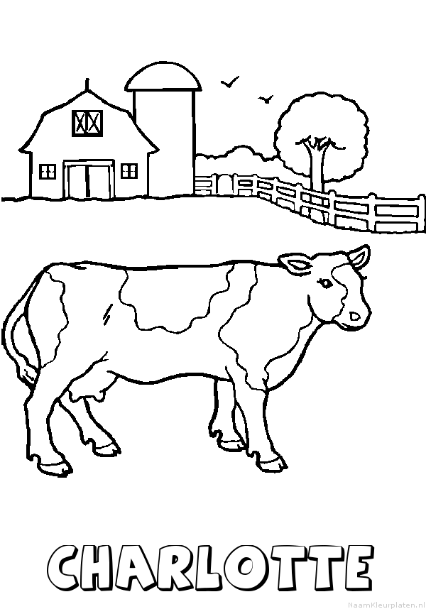 Charlotte koe kleurplaat