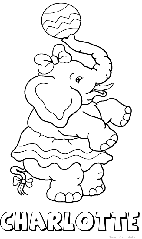 Charlotte olifant kleurplaat
