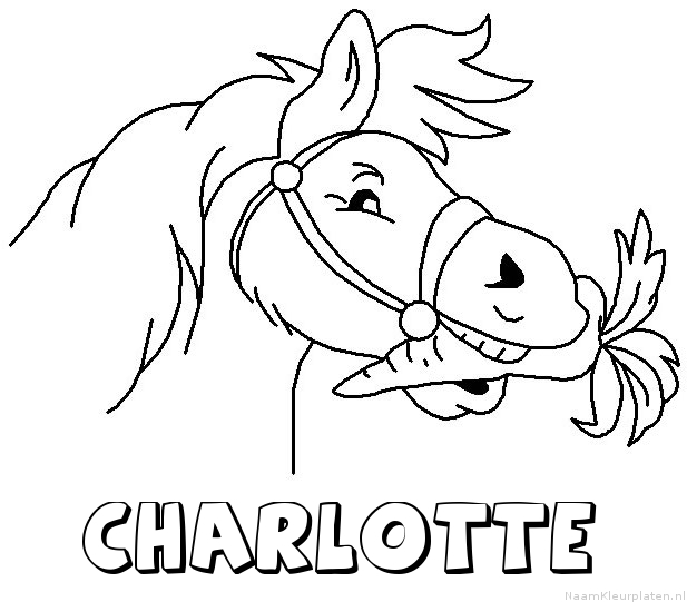 Charlotte paard van sinterklaas kleurplaat