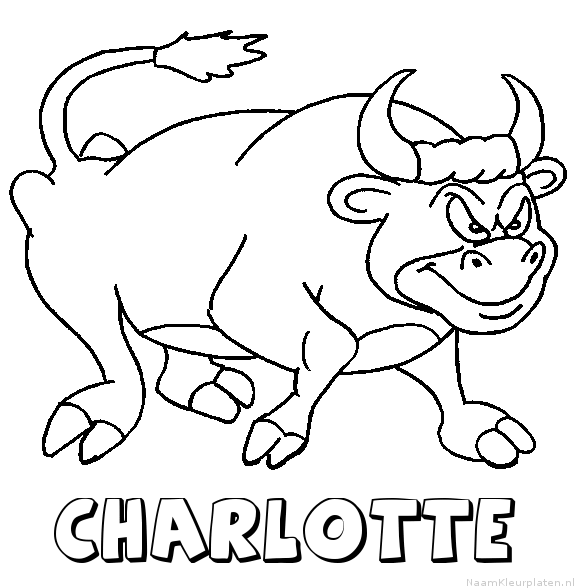 Charlotte stier kleurplaat