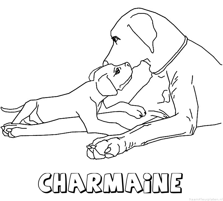 Charmaine hond puppy kleurplaat