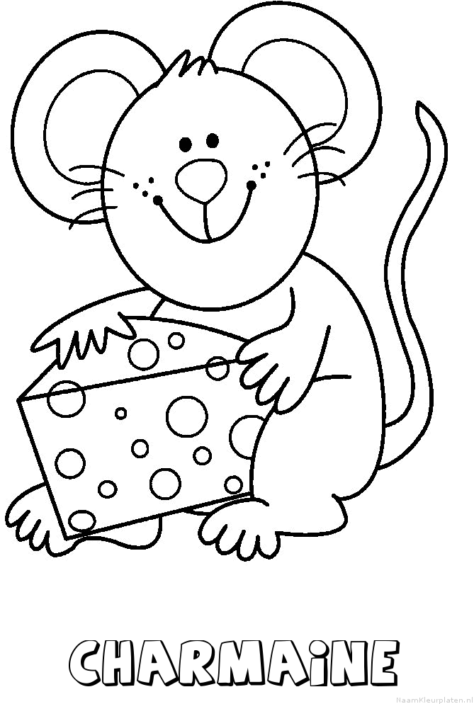Charmaine muis kaas kleurplaat