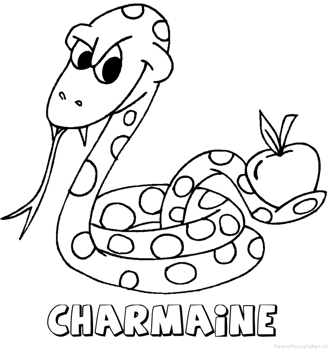 Charmaine slang kleurplaat