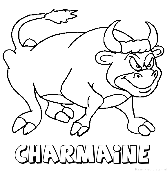 Charmaine stier kleurplaat
