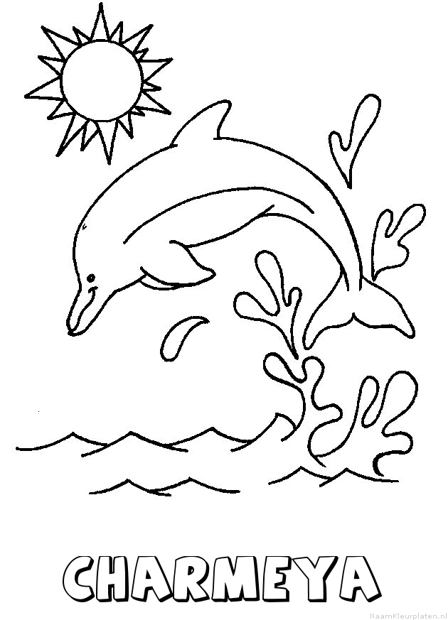 Charmeya dolfijn kleurplaat