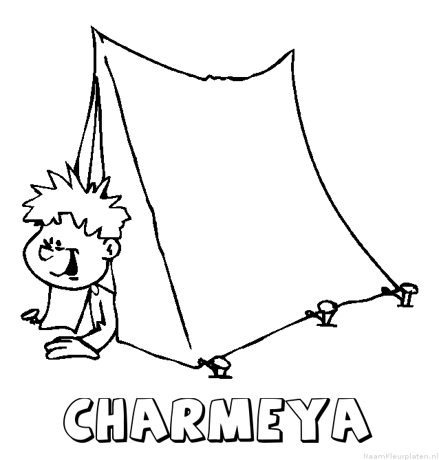 Charmeya kamperen kleurplaat