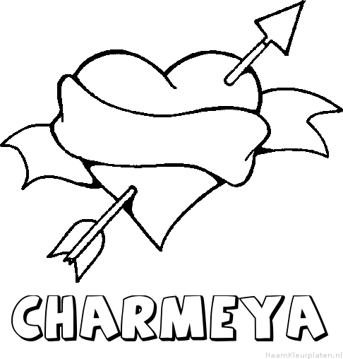Charmeya liefde kleurplaat