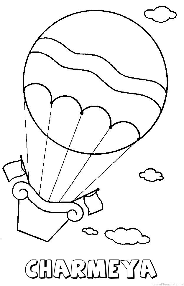 Charmeya luchtballon kleurplaat