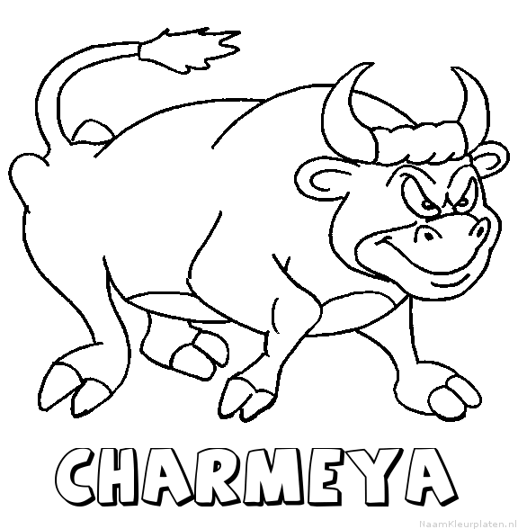 Charmeya stier kleurplaat