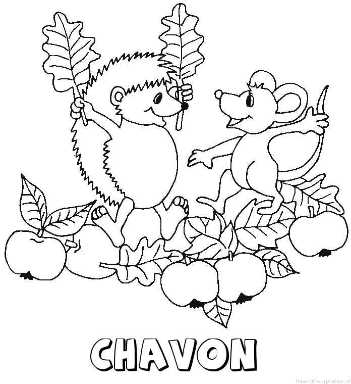 Chavon egel kleurplaat