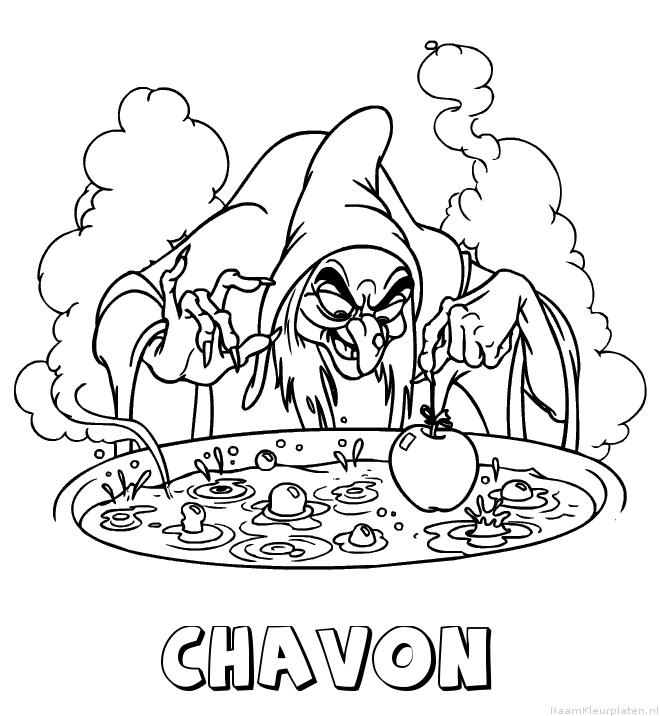 Chavon heks kleurplaat