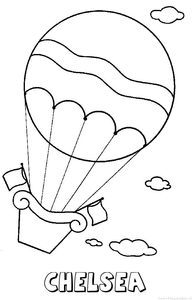 Chelsea luchtballon kleurplaat