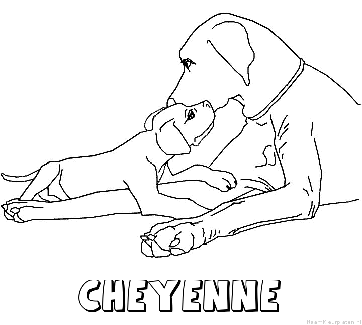 Cheyenne hond puppy kleurplaat