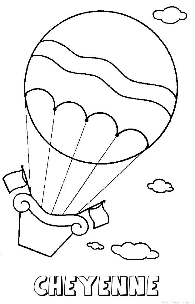 Cheyenne luchtballon kleurplaat