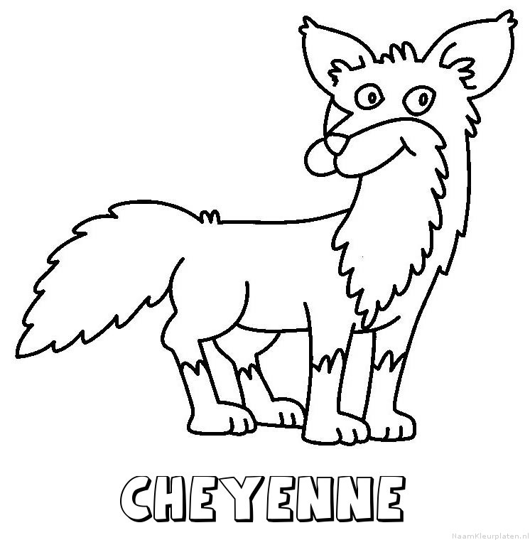 Cheyenne vos kleurplaat