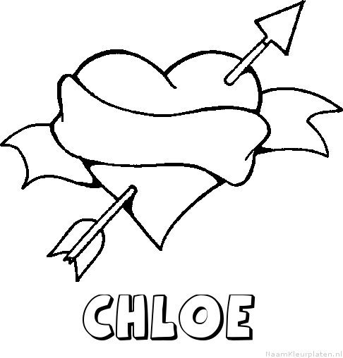 Chloe liefde kleurplaat