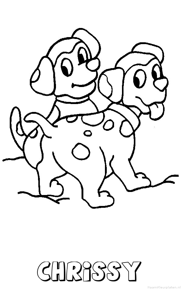 Chrissy hond puppies kleurplaat